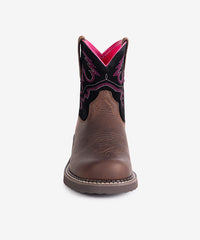 Women’s Velvet Night Western Fat Baby Boots with Embroidered