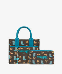 Wrangler Rodeo Icons Canvas Tote Bag