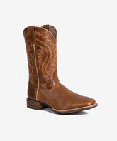 Men's Embroidered Wide Toe Cowboy Boots