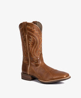 Men's Full Leather Square Toe Retro Western Boots