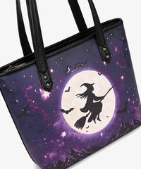 Montana West Halloween Gothic Tote Bag for Women – Skull Rose, Witch Moon & Pumpkin Floral Shoulder Purse(Preorder)