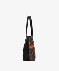 Montana West Halloween Gothic Tote Bag for Women – Skull Rose, Witch Moon & Pumpkin Floral Shoulder Purse(Preorder)