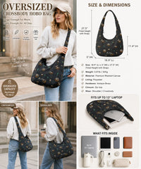 Montana West Western Rodeo Print Crossbody Oversized Hobo Bag (Preorder)