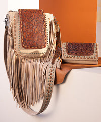 Trinity Ranch Fringe Tooled Crossbody - Montana West World