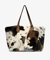 Montana West High Country Plush Faux Fur Market Tote Bag(Preorder)