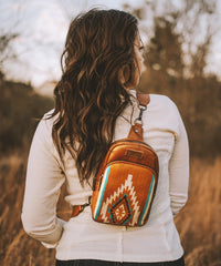 Wrangler Aztec Knitted Sling Bag