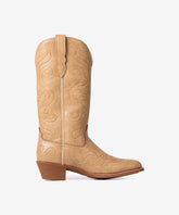 Women's Vintage Embroidered Round Toe Western Boots