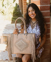 Montana West Hand Coloring Concealed Tote Bag