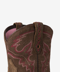 Women’s Rose Dust Genuine Leather Suede Embroidered Boots