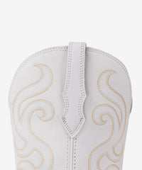 Women’s Ivory Bloom Embroidered Full-Grain Leather Boots