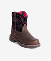 Women’s Velvet Night Western Fat Baby Boots with Embroidered