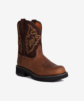 Women’s Brown Suede Embroidered Western  Boots