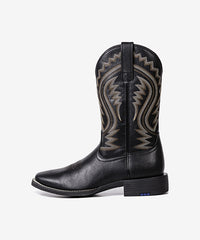 Men’s Black Rider Totem Embroidered Boots