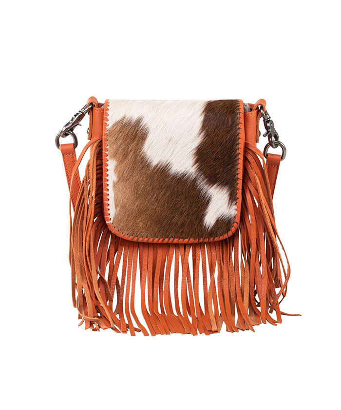 Montana West Genuine Leather Hair-On Fringe Crossbody Bag - Montana West World