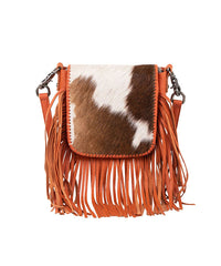 Montana West Genuine Leather Hair-On Fringe Crossbody Bag - Montana West World
