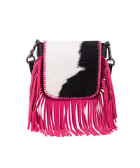 Montana West Genuine Leather Hair-On Fringe Crossbody Bag - Montana West World