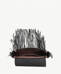 Montana West Genuine Leather Hair-On Fringe Crossbody Bag - Montana West World