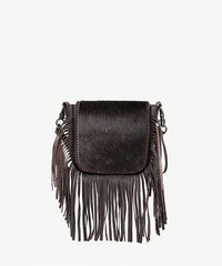 Montana West Genuine Leather Hair-On Fringe Crossbody Bag - Montana West World