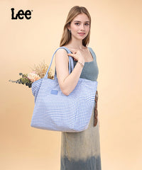 LEE Plaid Cotton Large Tote
