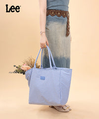 LEE Plaid Cotton Large Tote