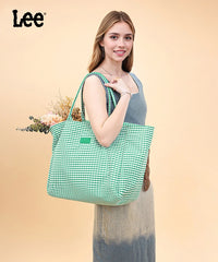 LEE Plaid Cotton Large Tote