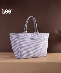 LEE Plaid Cotton Large Tote