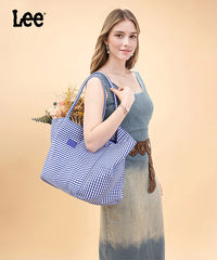 LEE Plaid Cotton Large Tote