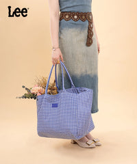 LEE Plaid Cotton Large Tote