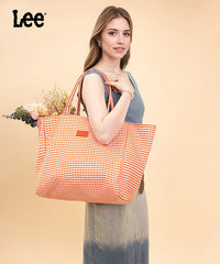 LEE Plaid Cotton Large Tote