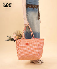 LEE Plaid Cotton Large Tote