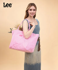 LEE Plaid Cotton Large Tote