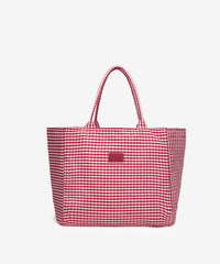 LEE Plaid Cotton Large Tote