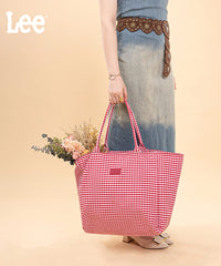 LEE Plaid Cotton Large Tote