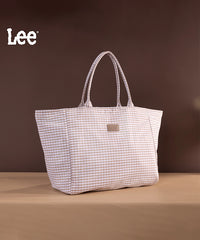 LEE Plaid Cotton Large Tote