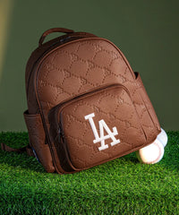 Los_Angeles_Dodgers_Leather_Backpack_Brown