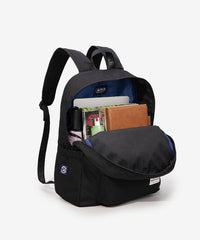 MLB dodgers backpack in black — minimalist sporty design with front pocket and padded straps