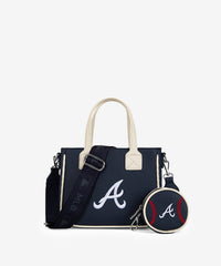 MLB Atlanta Braves Team Tote with Baseball Coin Pouch