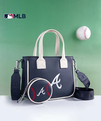 MLB Atlanta Braves Team Tote with Baseball Coin Pouch