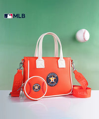 MLB Houston Astros Team Tote with Baseball Coin Pouch