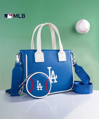 MLB Los Angeles Dodgers Team Tote with Baseball Coin Pouch