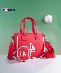 MLB Los Angeles Dodgers Team Tote with Baseball Coin Pouch