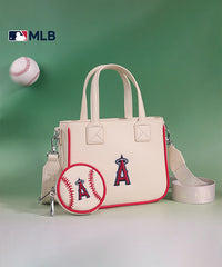 MLB Los Angeles Angels Team Tote with Baseball Coin Pouch