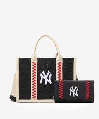 MLB New York Yankees Baseball Stitched Tote Bag
