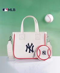 MLB New York Yankees Team Tote with Baseball Coin Pouch