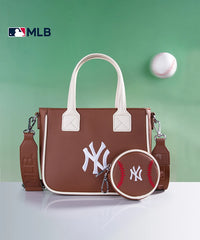 MLB New York Yankees Team Tote with Baseball Coin Pouch