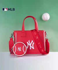 MLB New York Yankees Team Tote with Baseball Coin Pouch