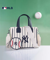 MLB New York Yankees Team Tote with Baseball Coin Pouch