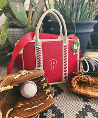 MLB Philadelphia Phillies Leather Stitched Tote Bag