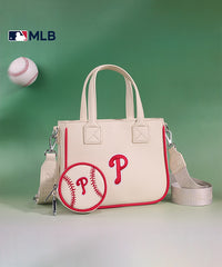 MLB Philadelphia Phillies Team Tote with Baseball Coin Pouch