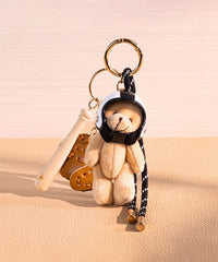 Mini Baseball Keychain with Wooden Bat
